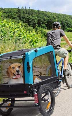 Klarfit Hundewagen als Fahrradanhänger