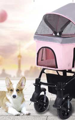 Hundewagen rosa